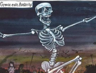 Ο Guardian για την έξοδο από τα μνημόνια: Η Ελλάδα σκελετός (φωτο)